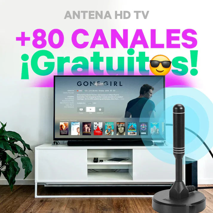 Antena HD +De 80 Canales